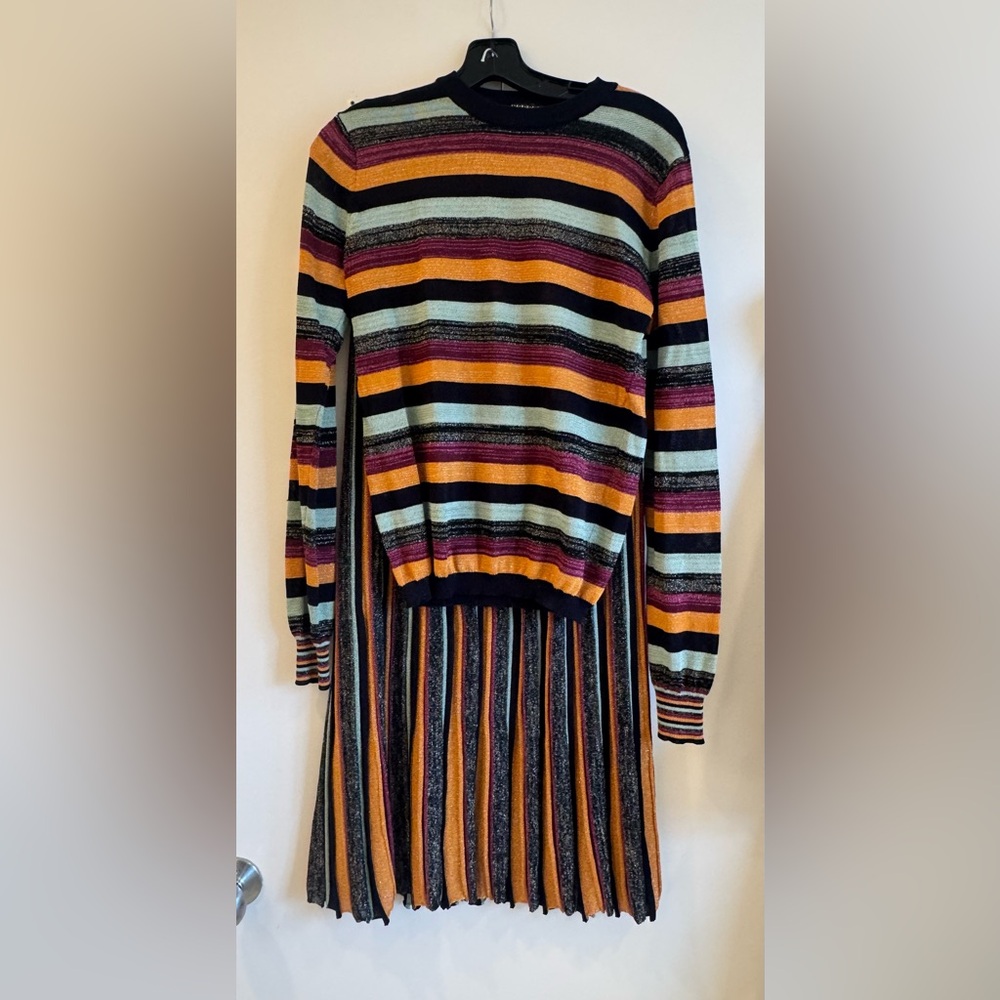 Scotch & Soda Multicolor Striped Knit Top & Maxi Skirt Size M/6